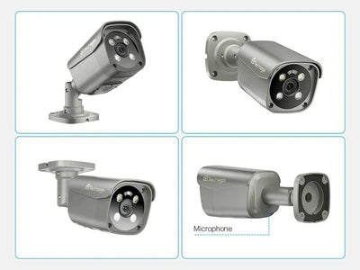 Techage AI PoE 4K Outdoor Security Camera With Two Way Audio For NVR - stepyours.com