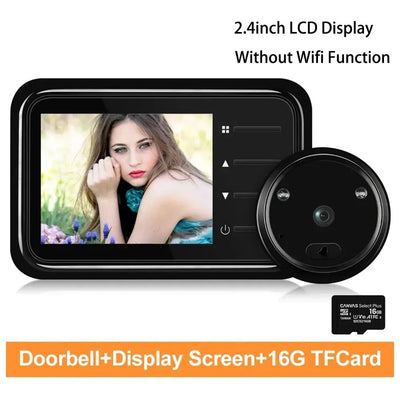 2.4 Inch LCD Peephole Doorbell Camera With IR Night Vision - stepyours.com