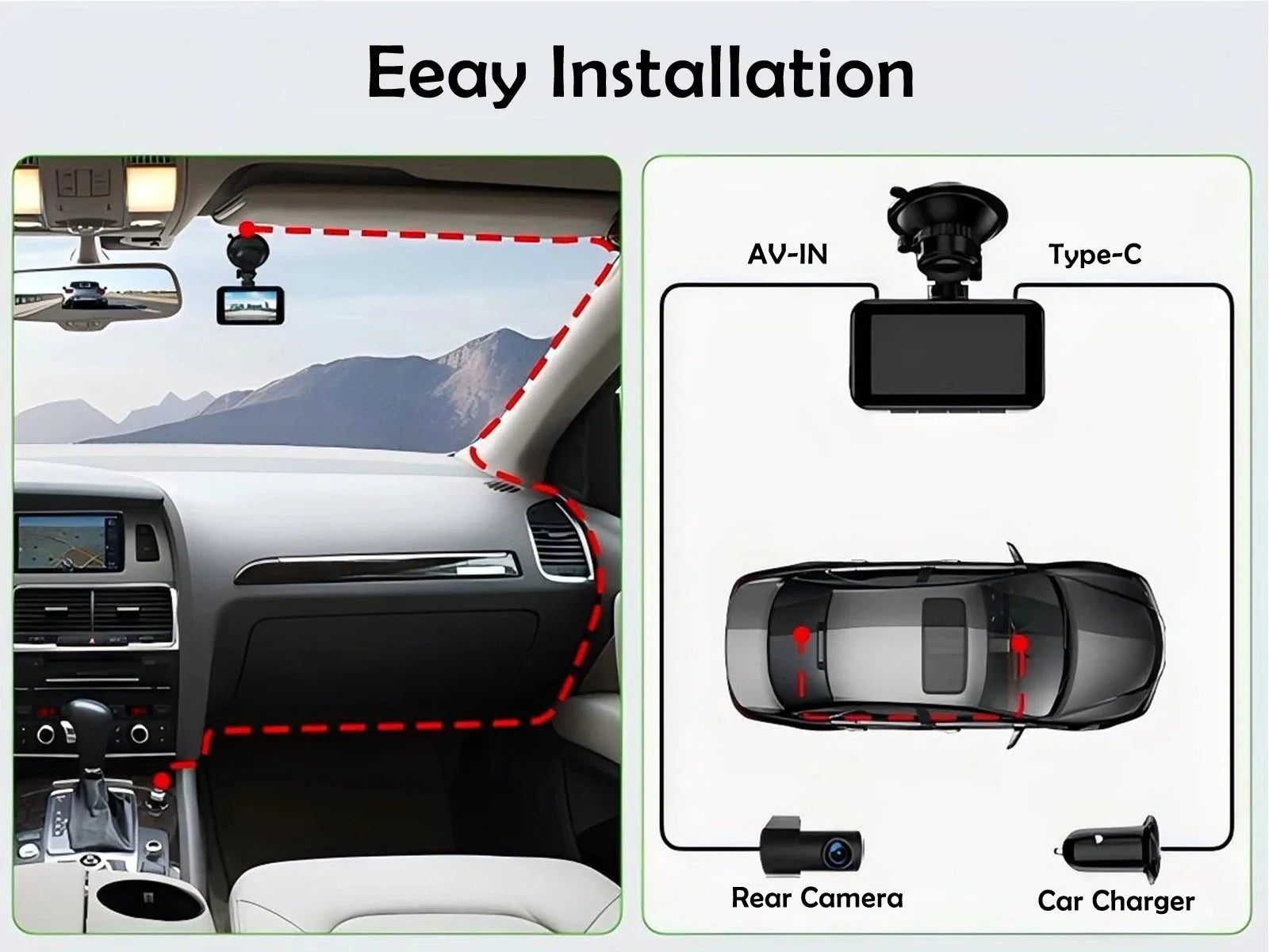 4K Dash Cam for Cars Front and Rear with WiFi GPS 24H Parking Mode - stepyours.com