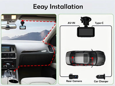 4K Dash Cam For Cars Front And Rear With WiFi Parking Mode Recorder - stepyours.com