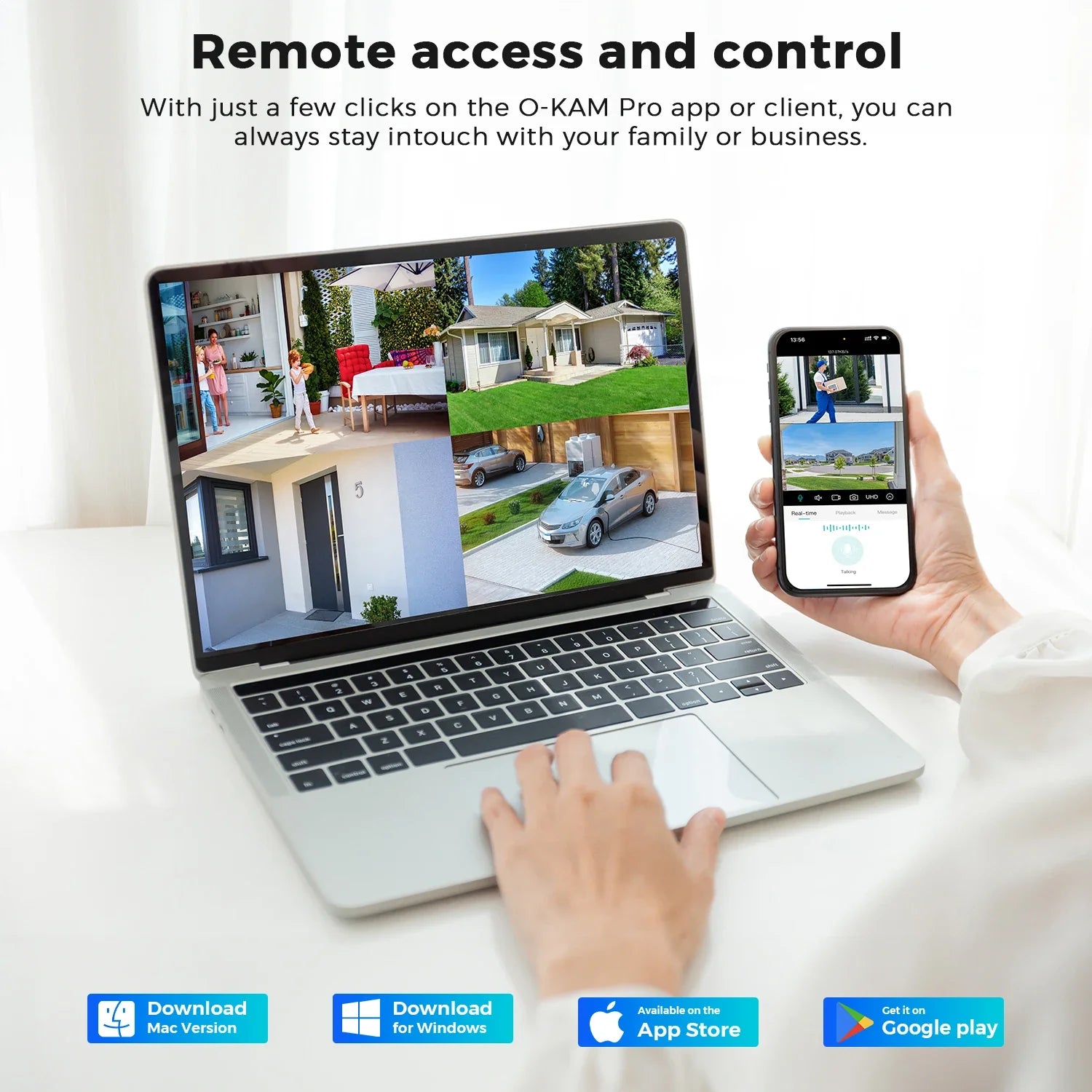 Okam Pro 15MP WiFi Outdoor Camera Auto Tracking 5X Digital Zoom PTZ Surveillance - stepyours.com
