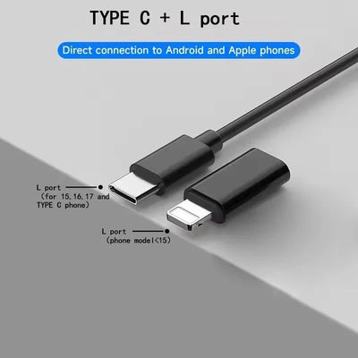 8mm Endoscope Camera 2 In 1 iOS Type C Mini Borescope With 8 LED Lights - stepyours.com