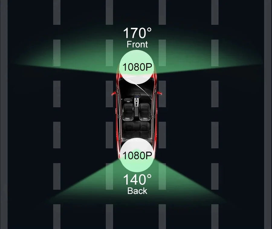 10 Inch 1080P Night Vision Car Dash Cam With Touch Screen And Rear View Mirror - stepyours.com
