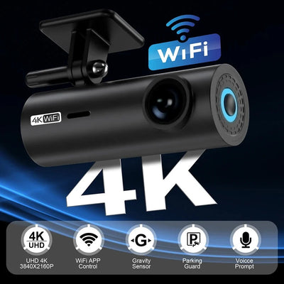 4K WiFi Dash Cam For Car Front Camera 24H Parking Monitor Black Box - stepyours.com