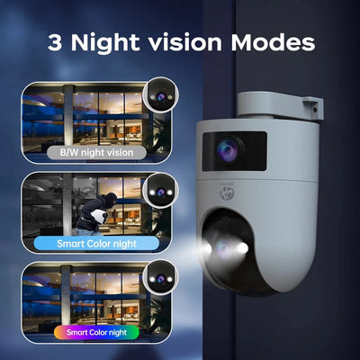 JOOAN 4K Outdoor 5G Wifi Surveillance Camera Dual Lens Auto Tracking PTZ CCTV - stepyours.com