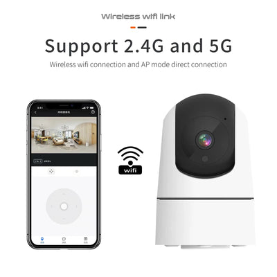 Tuya 5G WiFi IP Camera Indoor 6MP Auto Tracking 6x Zoom Night Vision - stepyours.com