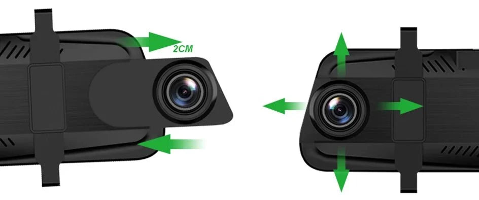 ACCEO Car DVR 10 Inch Rear View Mirror Dash Cam With WiFi 2K Front 1080P Rear - stepyours.com