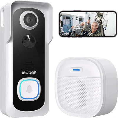 IeGeek Never Miss A Visitor Wireless Doorbell 2K HD Camera - stepyours.com