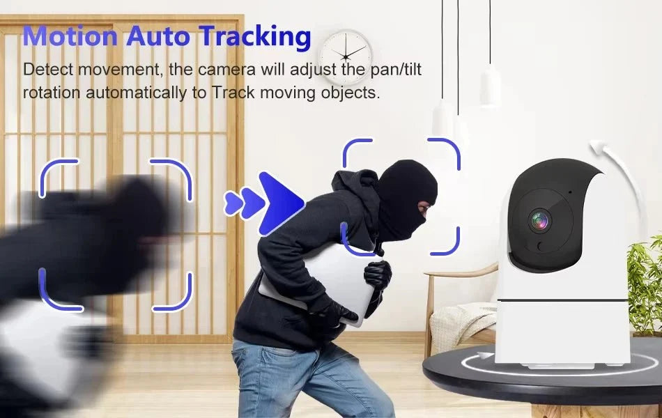 Tuya 5G WiFi IP Camera Indoor 6MP Auto Tracking 6x Zoom Night Vision - stepyours.com