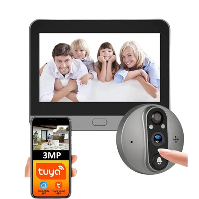 Smart Life WiFi Doorbell 1080P Peephole Camera 5000mAh - stepyours.com