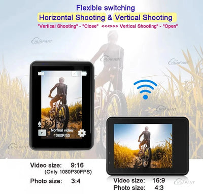 HUAFANT M4R Action Camera 5K 4K60FPS Waterproof 30m IPS Touch LCD 5X Zoom - stepyours.com