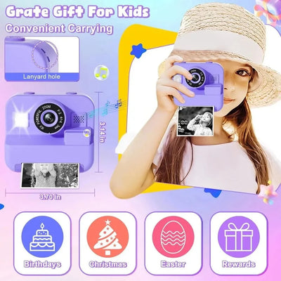 Educational Thermal Instant Print Camera 32GB Card 1080P For Kids Learning - stepyours.com