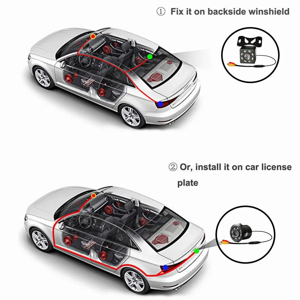 Car Rear View Camera Night Vision 170 Degree Waterproof Reversing Monitor - stepyours.com