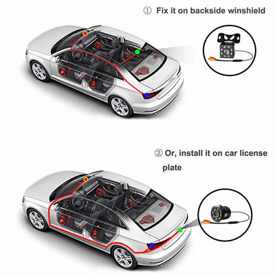 Car Rear View Camera Night Vision 170 Degree Waterproof Reversing Monitor - stepyours.com