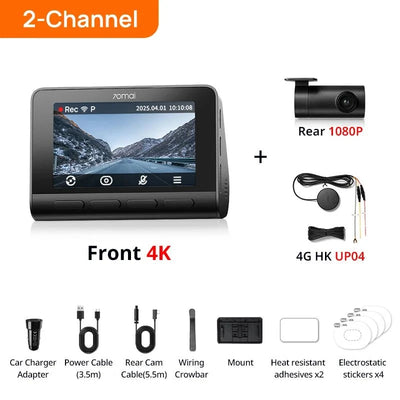 70Mai A810S 4K HDR Dash Cam GPS ADAS Dual Channel Motion Detection 4G LTE DVR - stepyours.com