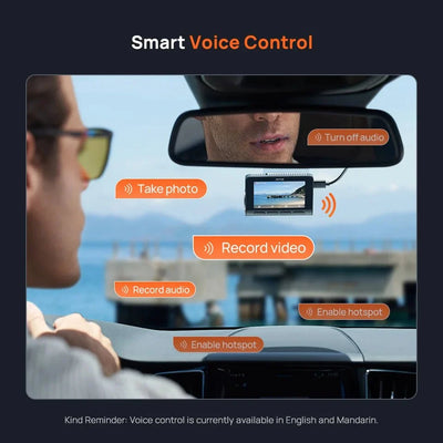70mai 4K Dash Cam A800SE GPS ADAS Voice Control Ultra HD WiFi 6 - stepyours.com