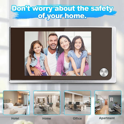 Awapow 3.5 Peephole Door Camera See Visitors 120Degree 2MP - stepyours.com