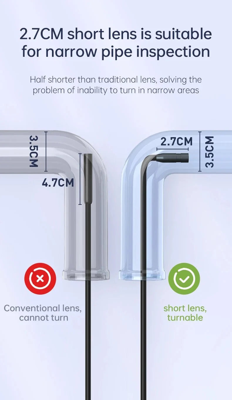 Industrial Endoscope Camera 4.3 Inch IPS Screen 1080P IP67 Waterproof Borescope - stepyours.com