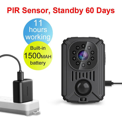 MD31 Mini PIR Body Camera 1080P Motion Activated Nanny Cam - stepyours.com