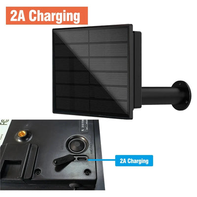 4W Waterproof Solar Panel 5V Output Micro USB Type C For 18650 Battery Charging - stepyours.com