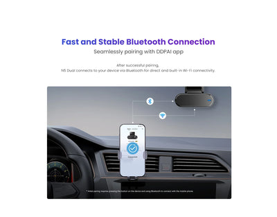 DDPAI N5 Dual Front and Rear Dash Cam 4K Ultra HD GPS ADAS Night Vision - stepyours.com