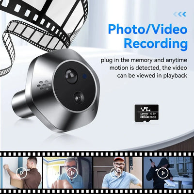WSDCAM Mini WiFi Doorbell With Two Way Talk Peephole 1080P - stepyours.com