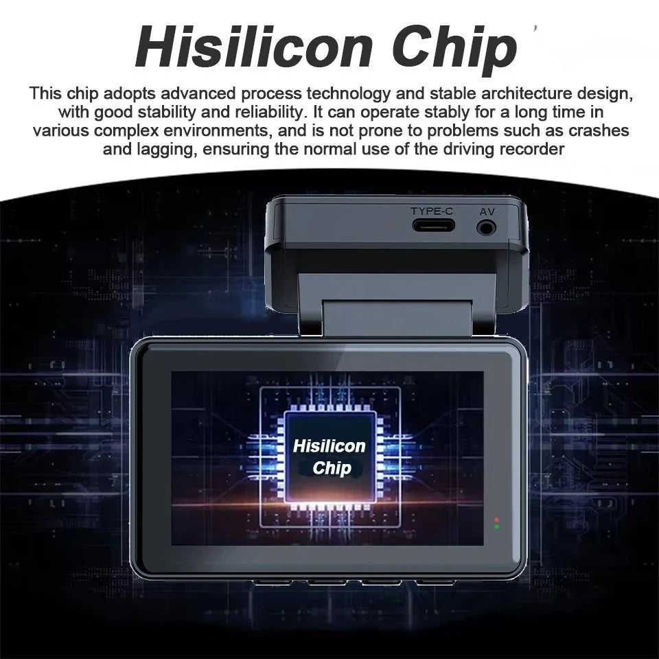 4K Dash Cam With GPS Dual Lens Night Vision 24 Hour Parking - stepyours.com