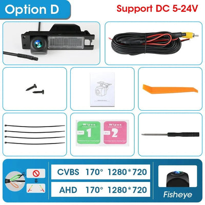 JMCQ AHD 1080P Car Rear View Camera 170 Degree Fisheye With Bracket For Opel - stepyours.com