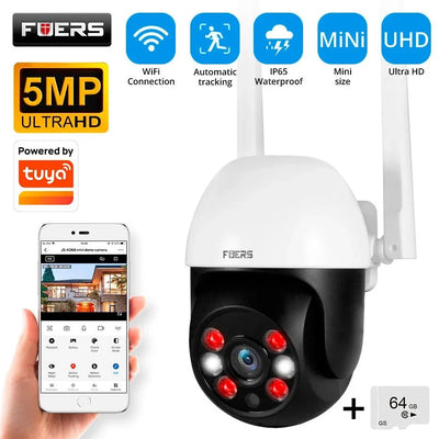 Fuers 8MP 4K Outdoor Security Camera AI Tracking Tuya Smart - stepyours.com