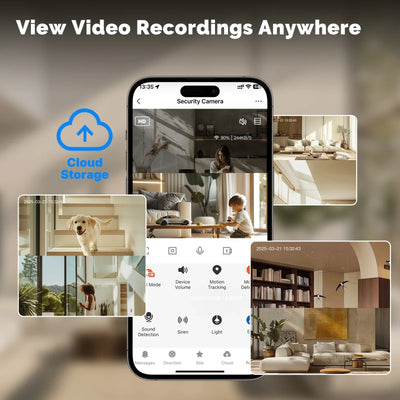 Moes Tuya WiFi Indoor Smart Camera 4MP Dual Lens Night Vision Two Way Audio - stepyours.com