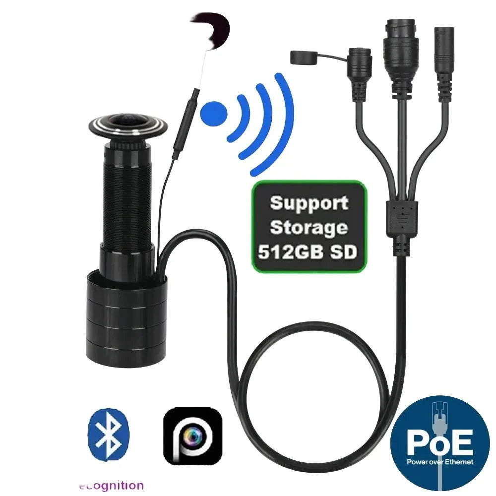 5MP Peephole IP Camera PoE Door Viewer With Motion Detection - stepyours.com
