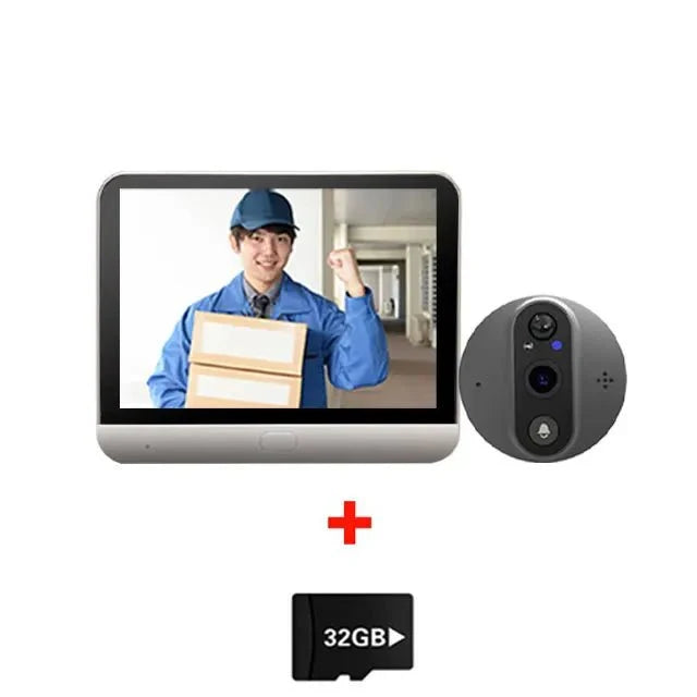 Yuezhe 3MP WiFi Peephole Doorbell Camera Night Vision - stepyours.com