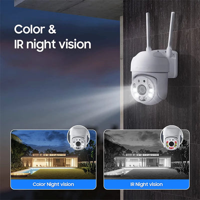 Tuya 4MP PTZ Outdoor WiFi Security Camera - IP66 Weatherproof AI Tracking - stepyours.com