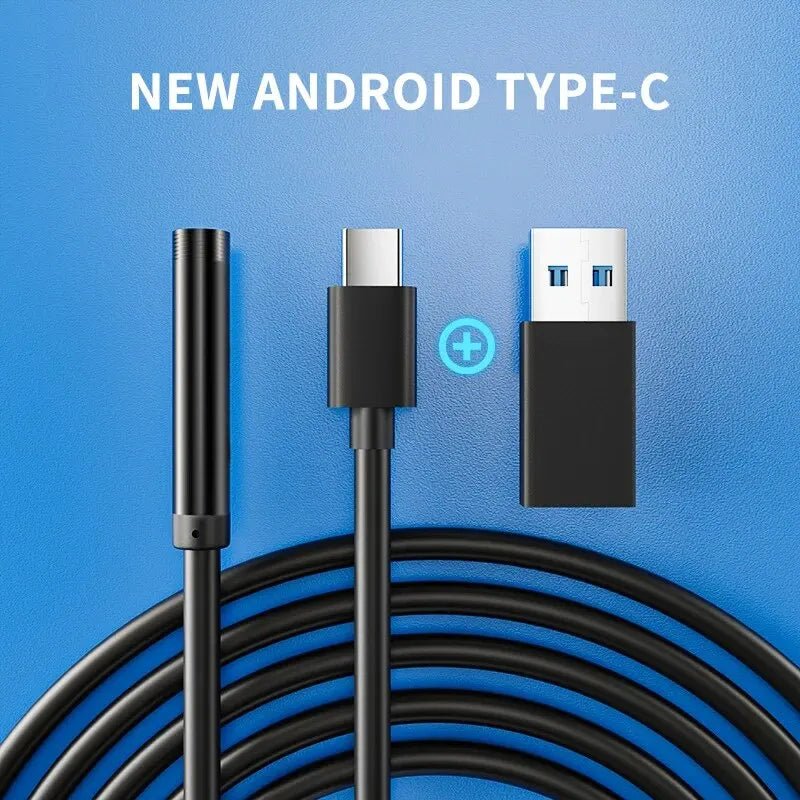 7.0mm Type C Endoscope Camera IP67 Waterproof 6 LEDs USB Android Borescope - stepyours.com