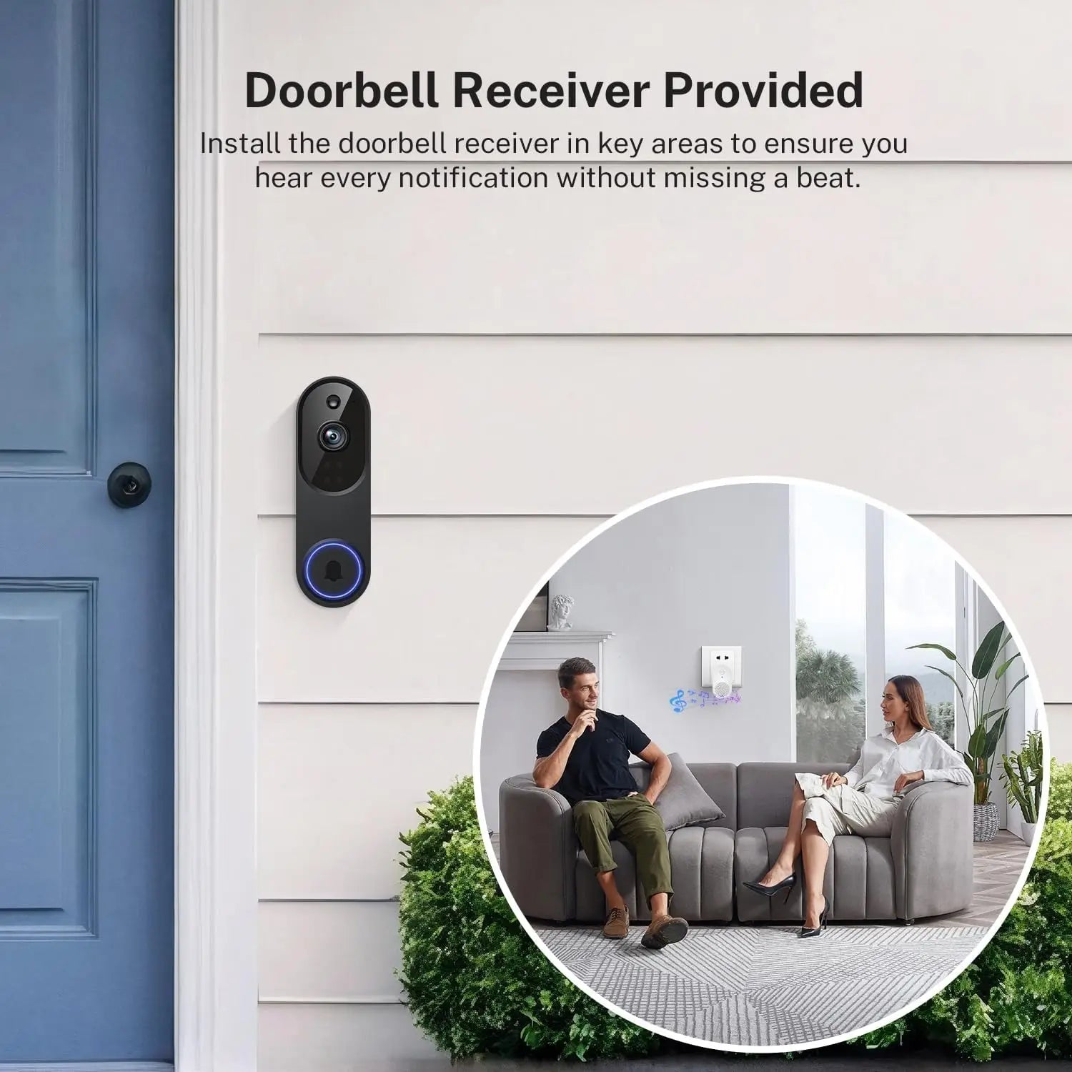 1080p Wireless Doorbell AI Motion Night Vision With Audio - stepyours.com