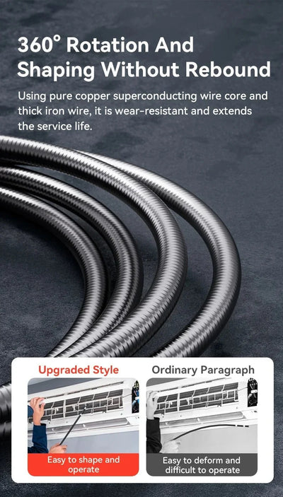 Two - Way 360 Degree Rotating Borescope - 1080P IP67 6mm Probe For Android iOS - stepyours.com