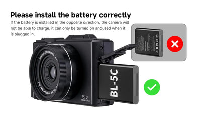 Amorus 5K Digital Camera 75MP 18X Zoom 180 Flip Screen WiFi For YouTube - stepyours.com