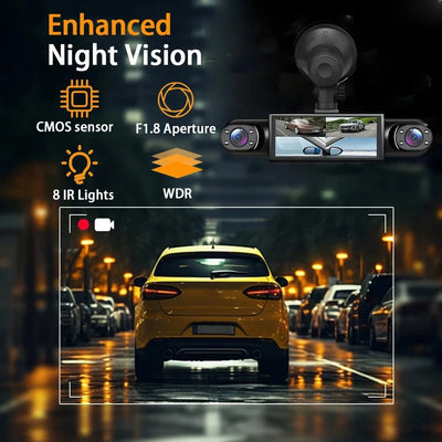 4 Channel Dash Cam 360 Degree Car Video Recorder Night Vision Parking Monitor - stepyours.com