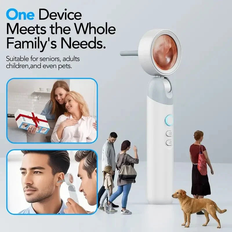 Smart Ear Camera Endoscope 90 Degree Rotatable Head With 1080P HD View 12 Heads - stepyours.com