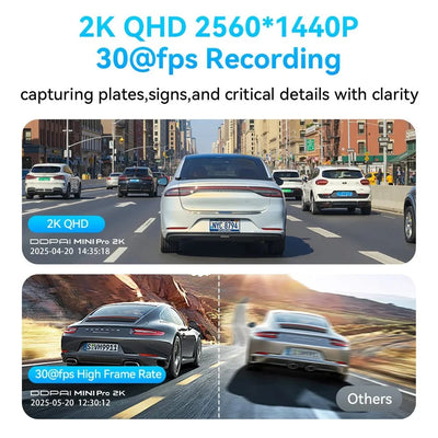 DDPAI Mini Pro 2K Dash Cam With WiFi Night Vision Voice Control Parking Monitor - stepyours.com