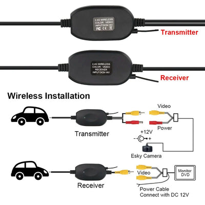12V Car Rear View Camera 4 And 8 LED License Plate Holder Parking Sensor - stepyours.com