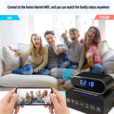 Full HD Mini WiFi Clock Camera With Remote Viewing - stepyours.com
