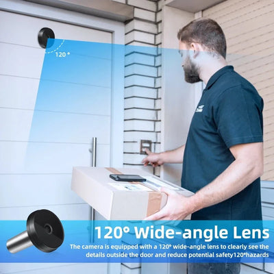 Awapow Door Peephole Camera 3.5 Inch LCD Viewer No WiFi - stepyours.com