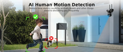 10K 20MP Outdoor WiFi Security Camera 360 Degree PTZ With 4 Lenses And 16X Zoom - stepyours.com