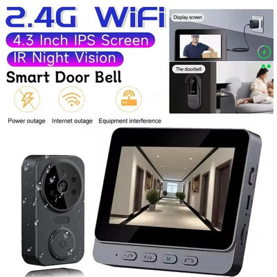 Wireless Video Doorbell Camera Night Vision Two Way Intercom - stepyours.com