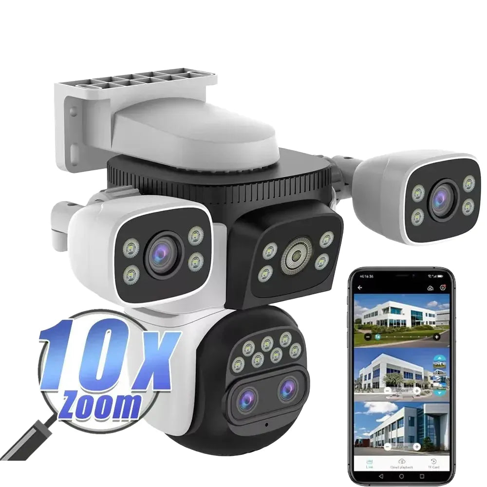 Smart Outdoor WiFi 6 Camera 20MP 10x Optical Zoom PTZ Auto Tracking Waterproof - stepyours.com