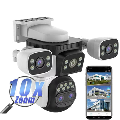 Smart Outdoor WiFi 6 Camera 20MP 10x Optical Zoom PTZ Auto Tracking Waterproof - stepyours.com