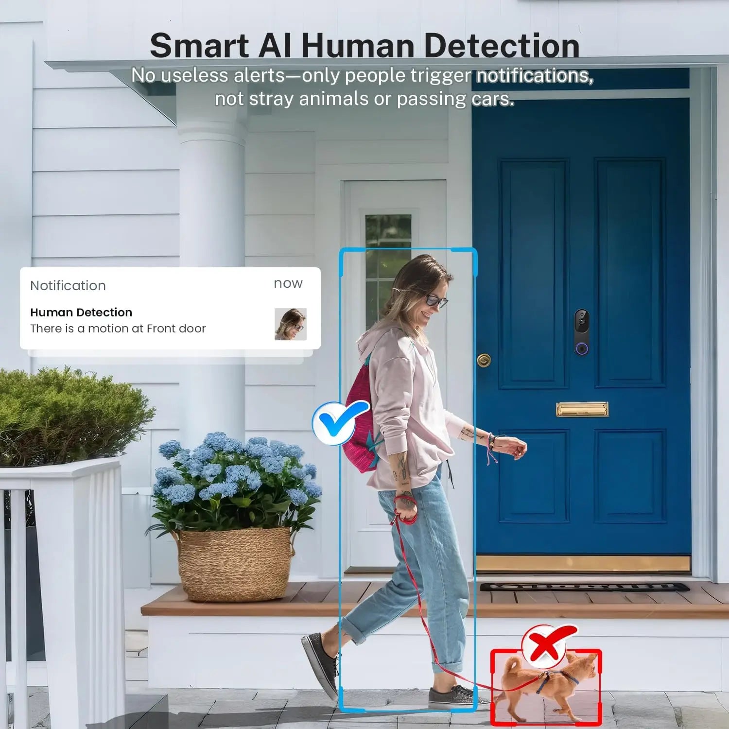 1080p Wireless Doorbell AI Motion Night Vision With Audio - stepyours.com