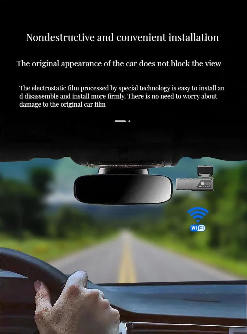 CZSKY 2K 1440P WiFi Dash Cam Car DVR Night Vision WDR Voice Control Parking Mode - stepyours.com