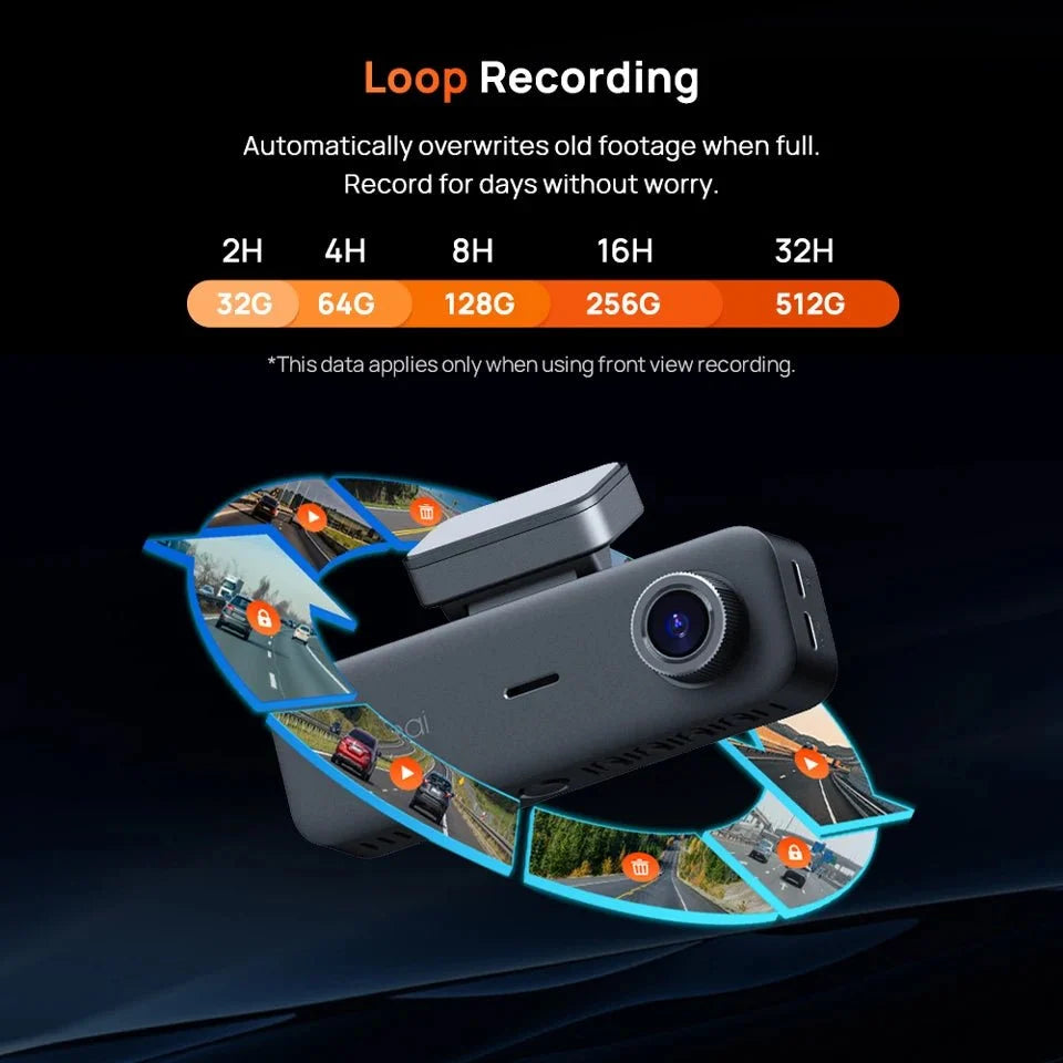 70mai T800E 3 Channel Dash Cam 4K HDR F1.55 Supercapacitor GPS WiFi 6 5GHz - stepyours.com